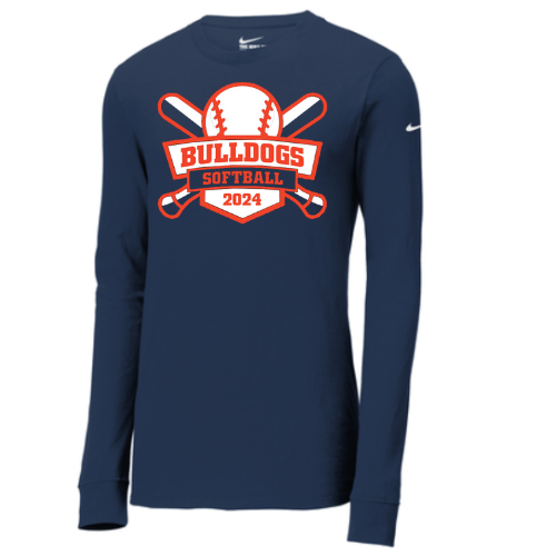 MS Softball Long Sleeve - NKBQ5230 Nike Dri-FIT Cotton/Poly Long Sleeve Tee